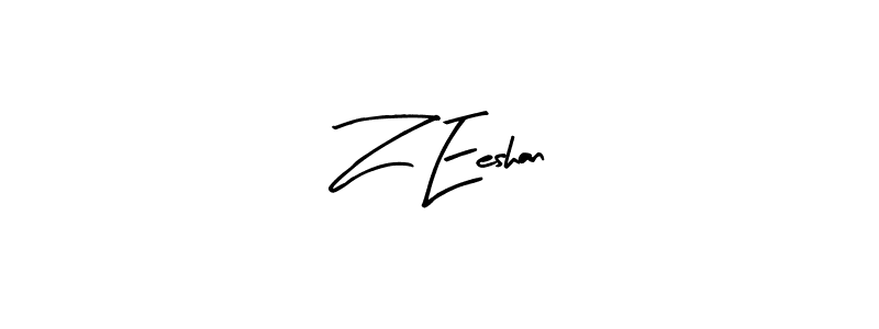 How to make Z Eeshan signature? Arty Signature is a professional autograph style. Create handwritten signature for Z Eeshan name. Z Eeshan signature style 8 images and pictures png