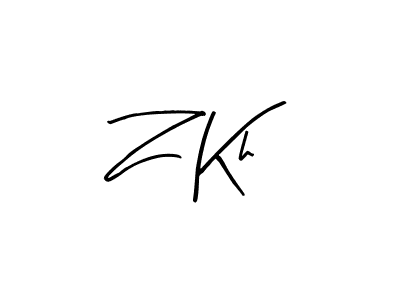 Z Kh stylish signature style. Best Handwritten Sign (Arty Signature) for my name. Handwritten Signature Collection Ideas for my name Z Kh. Z Kh signature style 8 images and pictures png