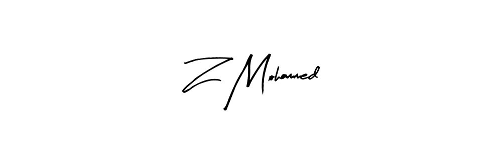 Use a signature maker to create a handwritten signature online. With this signature software, you can design (Arty Signature) your own signature for name Z Mohammed. Z Mohammed signature style 8 images and pictures png