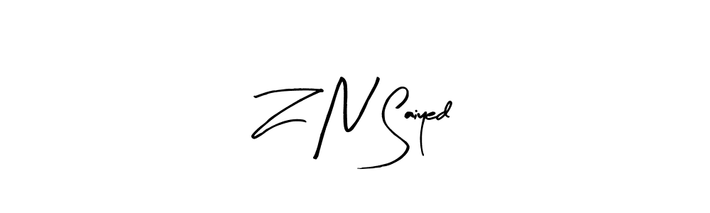 Make a beautiful signature design for name Z N Saiyed. Use this online signature maker to create a handwritten signature for free. Z N Saiyed signature style 8 images and pictures png