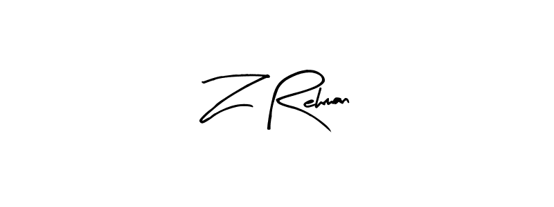 Make a beautiful signature design for name Z Rehman. Use this online signature maker to create a handwritten signature for free. Z Rehman signature style 8 images and pictures png