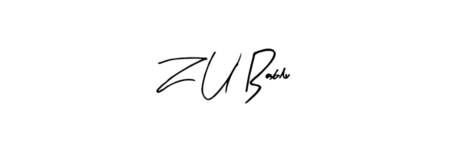 Also You can easily find your signature by using the search form. We will create Z U Bablu name handwritten signature images for you free of cost using Arty Signature sign style. Z U Bablu signature style 8 images and pictures png