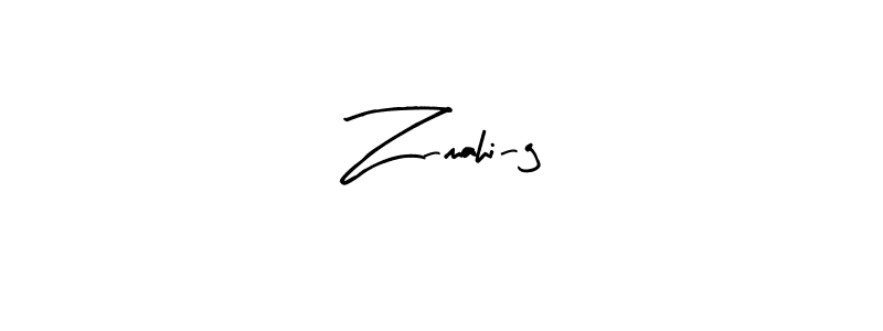 Arty Signature is a professional signature style that is perfect for those who want to add a touch of class to their signature. It is also a great choice for those who want to make their signature more unique. Get Z-mahi-g name to fancy signature for free. Z-mahi-g signature style 8 images and pictures png