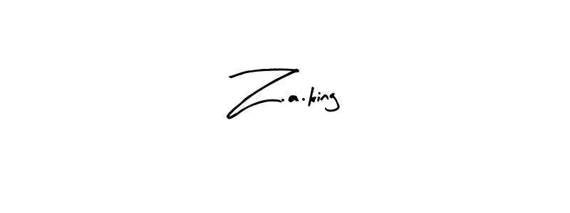 Z.a.king stylish signature style. Best Handwritten Sign (Arty Signature) for my name. Handwritten Signature Collection Ideas for my name Z.a.king. Z.a.king signature style 8 images and pictures png