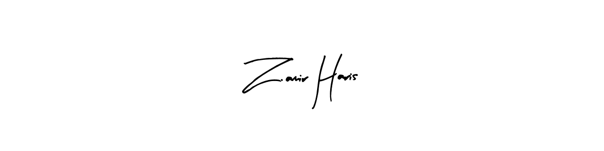 Similarly Arty Signature is the best handwritten signature design. Signature creator online .You can use it as an online autograph creator for name Z.amir Haris. Z.amir Haris signature style 8 images and pictures png