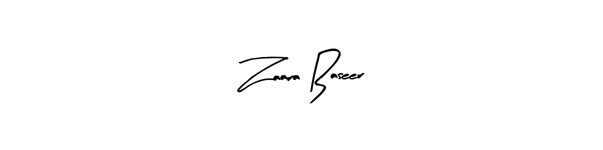Create a beautiful signature design for name Zaara Baseer. With this signature (Arty Signature) fonts, you can make a handwritten signature for free. Zaara Baseer signature style 8 images and pictures png