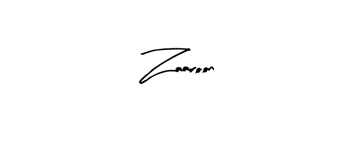Design your own signature with our free online signature maker. With this signature software, you can create a handwritten (Arty Signature) signature for name Zaaroon. Zaaroon signature style 8 images and pictures png