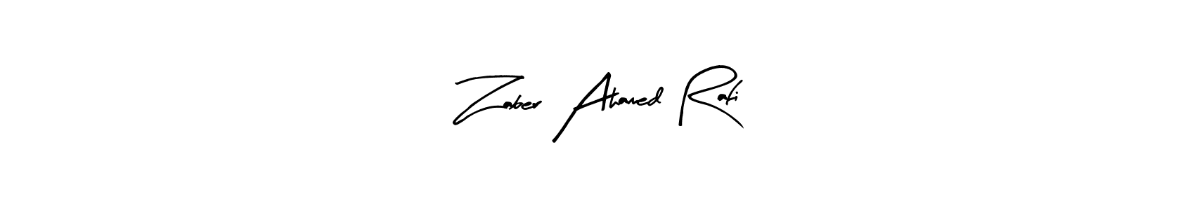 Design your own signature with our free online signature maker. With this signature software, you can create a handwritten (Arty Signature) signature for name Zaber Ahamed Rafi. Zaber Ahamed Rafi signature style 8 images and pictures png