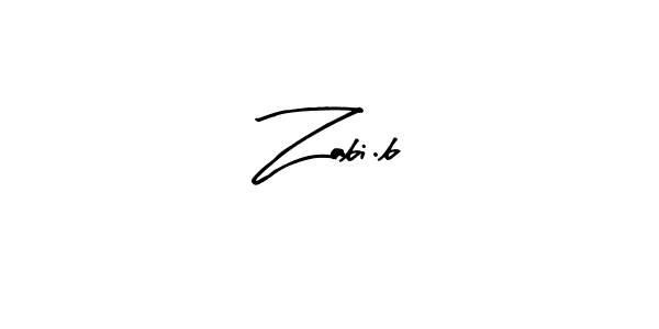 Design your own signature with our free online signature maker. With this signature software, you can create a handwritten (Arty Signature) signature for name Zabi.b. Zabi.b signature style 8 images and pictures png