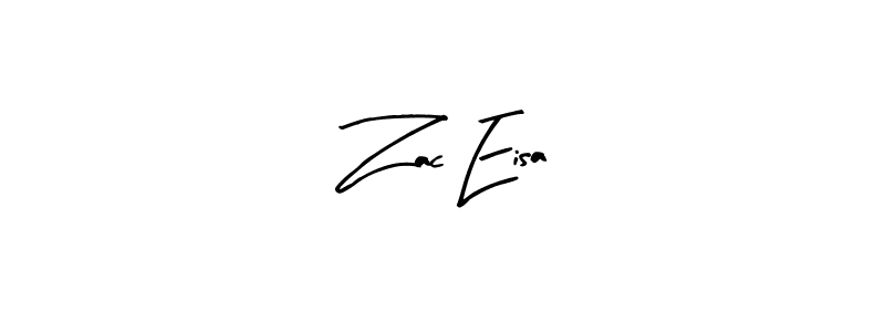 How to make Zac Eisa name signature. Use Arty Signature style for creating short signs online. This is the latest handwritten sign. Zac Eisa signature style 8 images and pictures png