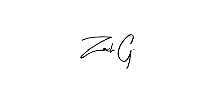 Create a beautiful signature design for name Zach G.. With this signature (Arty Signature) fonts, you can make a handwritten signature for free. Zach G. signature style 8 images and pictures png