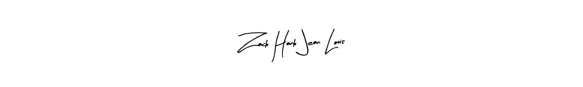 How to make Zack Hank Jean Louis name signature. Use Arty Signature style for creating short signs online. This is the latest handwritten sign. Zack Hank Jean Louis signature style 8 images and pictures png
