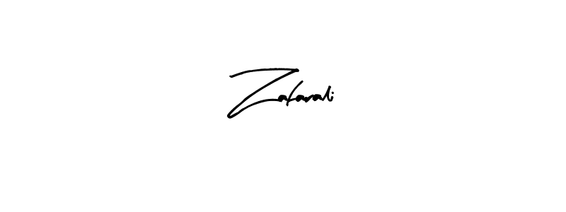 How to make Zafarali name signature. Use Arty Signature style for creating short signs online. This is the latest handwritten sign. Zafarali signature style 8 images and pictures png