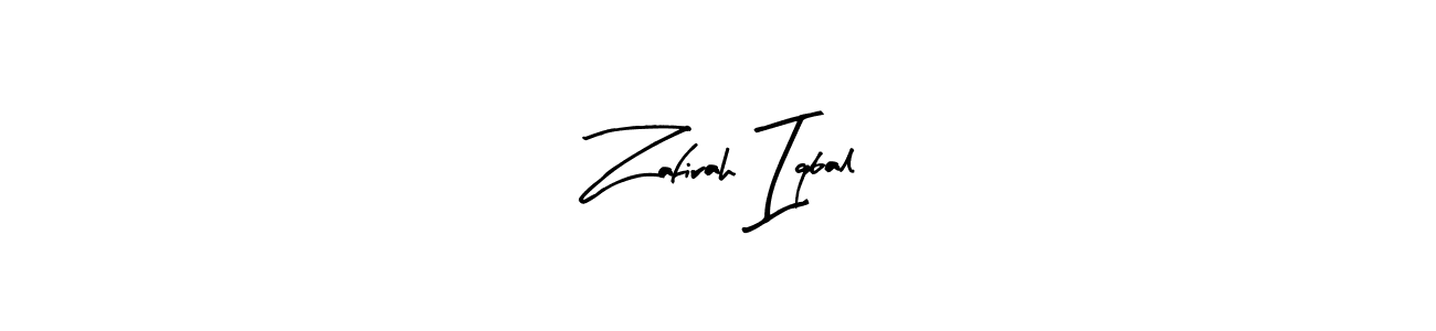Design your own signature with our free online signature maker. With this signature software, you can create a handwritten (Arty Signature) signature for name Zafirah Iqbal. Zafirah Iqbal signature style 8 images and pictures png