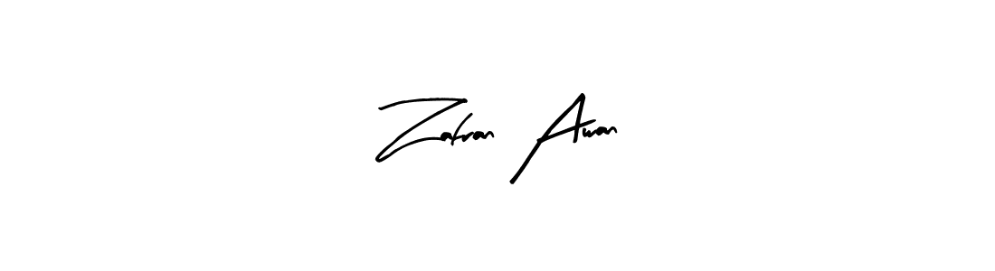 Create a beautiful signature design for name Zafran Awan. With this signature (Arty Signature) fonts, you can make a handwritten signature for free. Zafran Awan signature style 8 images and pictures png