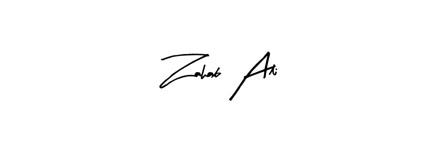 How to make Zahab Ali name signature. Use Arty Signature style for creating short signs online. This is the latest handwritten sign. Zahab Ali signature style 8 images and pictures png