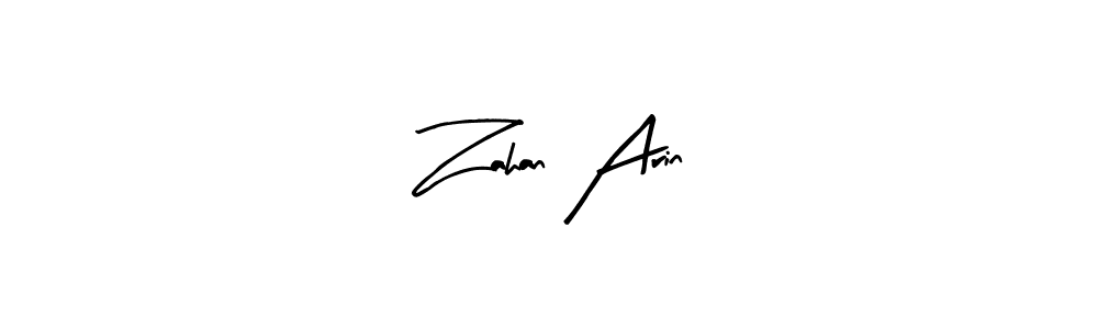 Zahan Arin stylish signature style. Best Handwritten Sign (Arty Signature) for my name. Handwritten Signature Collection Ideas for my name Zahan Arin. Zahan Arin signature style 8 images and pictures png