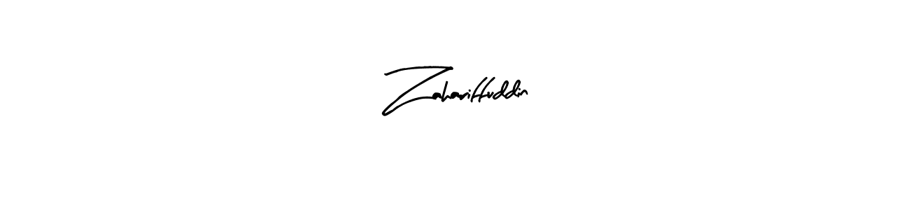 Design your own signature with our free online signature maker. With this signature software, you can create a handwritten (Arty Signature) signature for name Zahariffuddin. Zahariffuddin signature style 8 images and pictures png