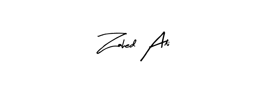 Arty Signature is a professional signature style that is perfect for those who want to add a touch of class to their signature. It is also a great choice for those who want to make their signature more unique. Get Zahed Ali name to fancy signature for free. Zahed Ali signature style 8 images and pictures png