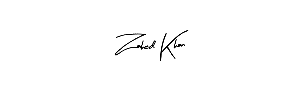 Design your own signature with our free online signature maker. With this signature software, you can create a handwritten (Arty Signature) signature for name Zahed Khan. Zahed Khan signature style 8 images and pictures png