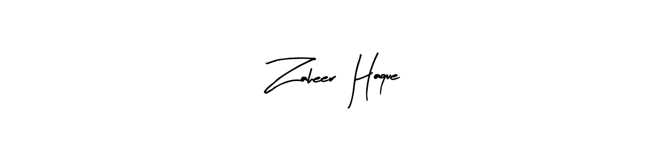 Create a beautiful signature design for name Zaheer  Haque. With this signature (Arty Signature) fonts, you can make a handwritten signature for free. Zaheer  Haque signature style 8 images and pictures png