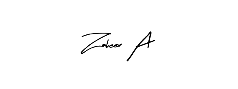 if you are searching for the best signature style for your name Zaheer A. so please give up your signature search. here we have designed multiple signature styles  using Arty Signature. Zaheer A signature style 8 images and pictures png