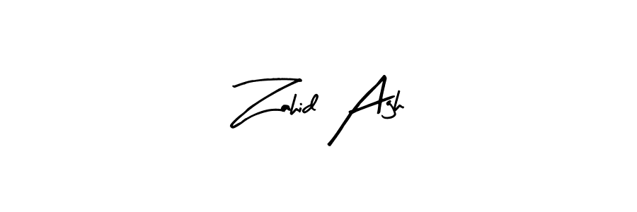 Arty Signature is a professional signature style that is perfect for those who want to add a touch of class to their signature. It is also a great choice for those who want to make their signature more unique. Get Zahid Agh name to fancy signature for free. Zahid Agh signature style 8 images and pictures png