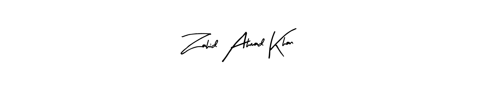 Arty Signature is a professional signature style that is perfect for those who want to add a touch of class to their signature. It is also a great choice for those who want to make their signature more unique. Get Zahid Ahmad Khan name to fancy signature for free. Zahid Ahmad Khan signature style 8 images and pictures png