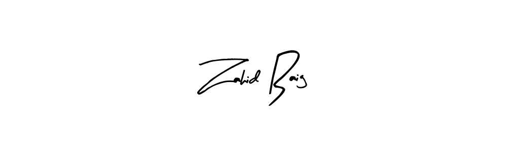 How to make Zahid Baig name signature. Use Arty Signature style for creating short signs online. This is the latest handwritten sign. Zahid Baig signature style 8 images and pictures png