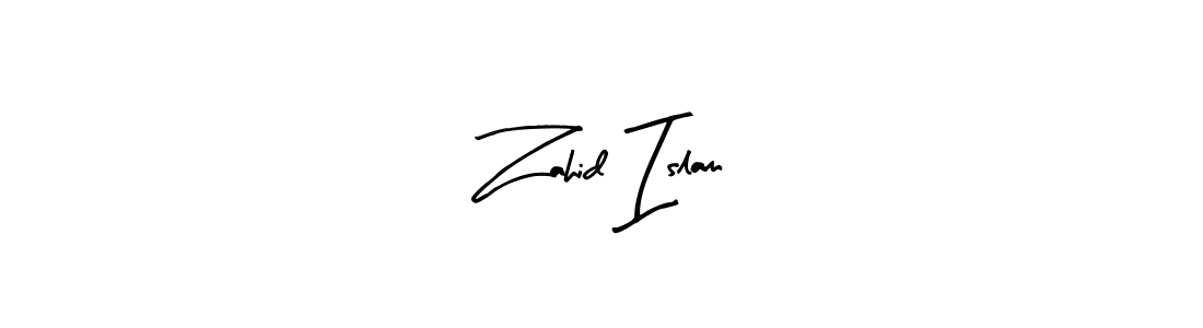 Arty Signature is a professional signature style that is perfect for those who want to add a touch of class to their signature. It is also a great choice for those who want to make their signature more unique. Get Zahid Islam name to fancy signature for free. Zahid Islam signature style 8 images and pictures png