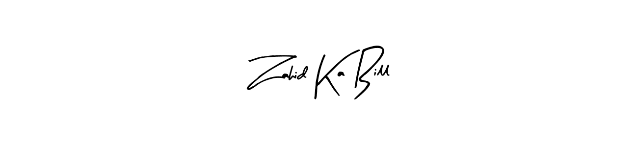 The best way (Arty Signature) to make a short signature is to pick only two or three words in your name. The name Zahid Ka Bill include a total of six letters. For converting this name. Zahid Ka Bill signature style 8 images and pictures png