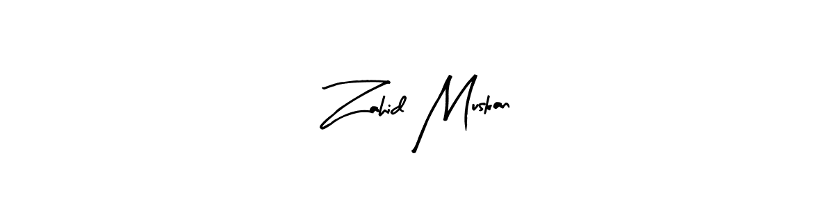 How to make Zahid Muskan name signature. Use Arty Signature style for creating short signs online. This is the latest handwritten sign. Zahid Muskan signature style 8 images and pictures png