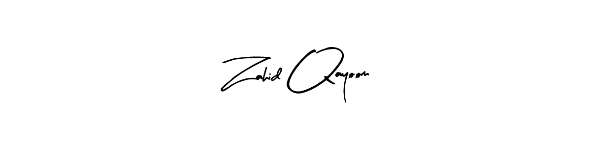 Create a beautiful signature design for name Zahid Qayoom. With this signature (Arty Signature) fonts, you can make a handwritten signature for free. Zahid Qayoom signature style 8 images and pictures png