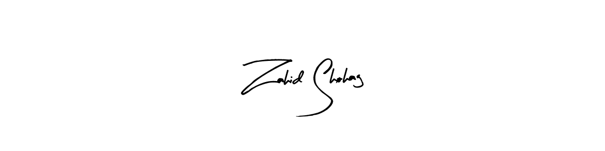 Zahid Shohag stylish signature style. Best Handwritten Sign (Arty Signature) for my name. Handwritten Signature Collection Ideas for my name Zahid Shohag. Zahid Shohag signature style 8 images and pictures png
