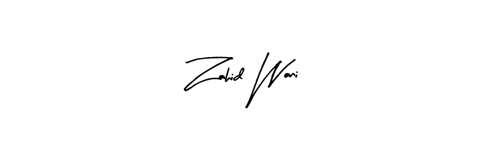 Arty Signature is a professional signature style that is perfect for those who want to add a touch of class to their signature. It is also a great choice for those who want to make their signature more unique. Get Zahid Wani name to fancy signature for free. Zahid Wani signature style 8 images and pictures png