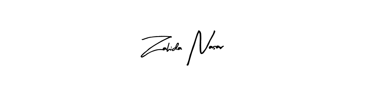 Make a beautiful signature design for name Zahida Nasar. Use this online signature maker to create a handwritten signature for free. Zahida Nasar signature style 8 images and pictures png