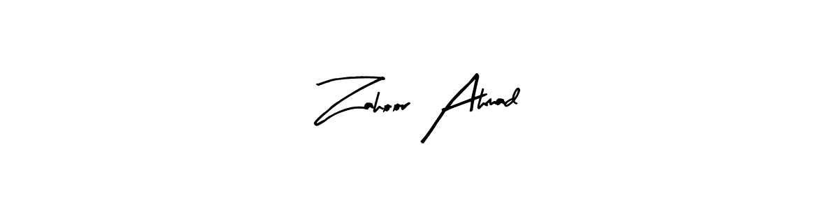 Create a beautiful signature design for name Zahoor Ahmad. With this signature (Arty Signature) fonts, you can make a handwritten signature for free. Zahoor Ahmad signature style 8 images and pictures png