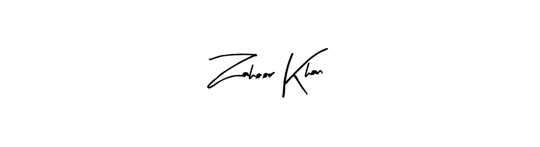 How to make Zahoor Khan name signature. Use Arty Signature style for creating short signs online. This is the latest handwritten sign. Zahoor Khan signature style 8 images and pictures png