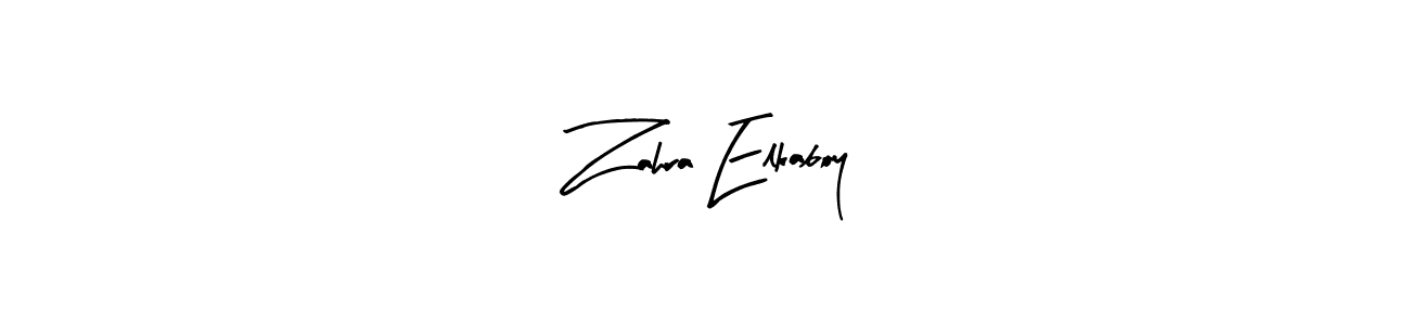Make a beautiful signature design for name Zahra Elkaboy. With this signature (Arty Signature) style, you can create a handwritten signature for free. Zahra Elkaboy signature style 8 images and pictures png