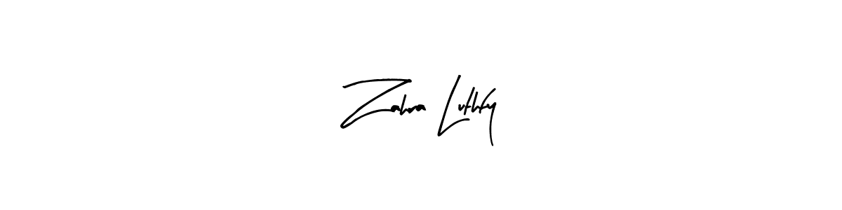 How to Draw Zahra Luthfy signature style? Arty Signature is a latest design signature styles for name Zahra Luthfy. Zahra Luthfy signature style 8 images and pictures png