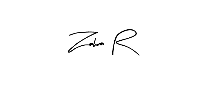 Arty Signature is a professional signature style that is perfect for those who want to add a touch of class to their signature. It is also a great choice for those who want to make their signature more unique. Get Zahra R name to fancy signature for free. Zahra R signature style 8 images and pictures png