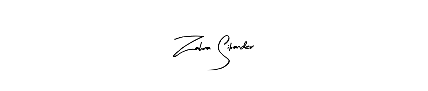 You should practise on your own different ways (Arty Signature) to write your name (Zahra Sikander) in signature. don't let someone else do it for you. Zahra Sikander signature style 8 images and pictures png