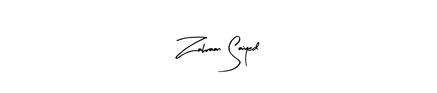 Design your own signature with our free online signature maker. With this signature software, you can create a handwritten (Arty Signature) signature for name Zahraan Saiyed. Zahraan Saiyed signature style 8 images and pictures png