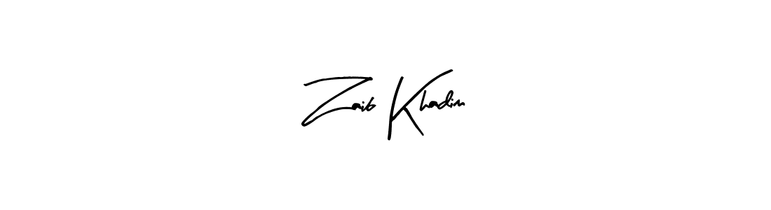 Make a beautiful signature design for name Zaib Khadim. With this signature (Arty Signature) style, you can create a handwritten signature for free. Zaib Khadim signature style 8 images and pictures png