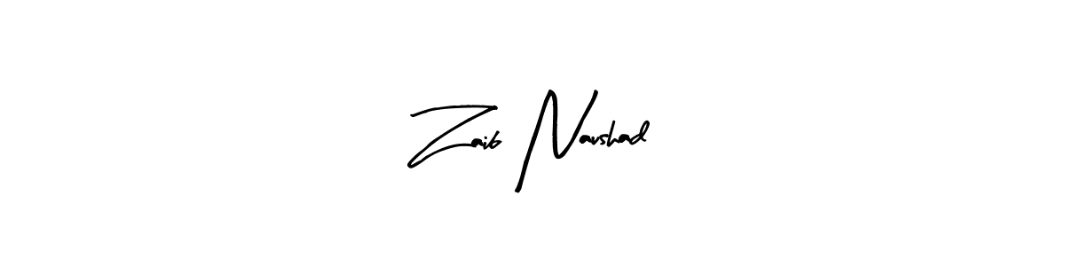 Similarly Arty Signature is the best handwritten signature design. Signature creator online .You can use it as an online autograph creator for name Zaib Naushad. Zaib Naushad signature style 8 images and pictures png