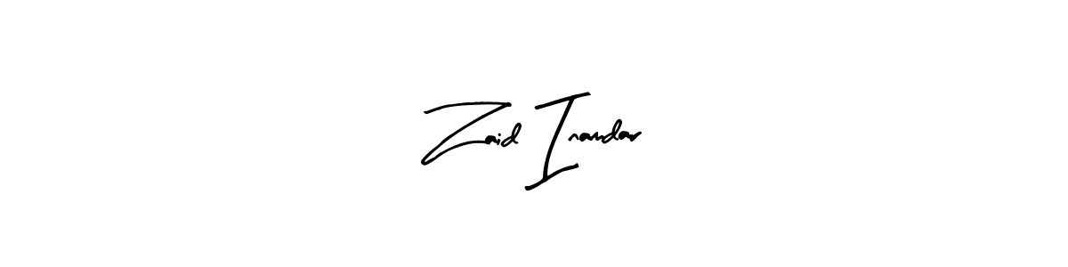 Use a signature maker to create a handwritten signature online. With this signature software, you can design (Arty Signature) your own signature for name Zaid Inamdar. Zaid Inamdar signature style 8 images and pictures png