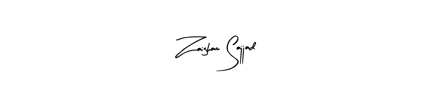 Design your own signature with our free online signature maker. With this signature software, you can create a handwritten (Arty Signature) signature for name Zaigham Sajjad. Zaigham Sajjad signature style 8 images and pictures png