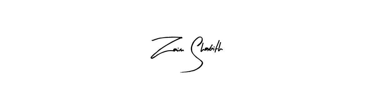 Zaim Shabith stylish signature style. Best Handwritten Sign (Arty Signature) for my name. Handwritten Signature Collection Ideas for my name Zaim Shabith. Zaim Shabith signature style 8 images and pictures png