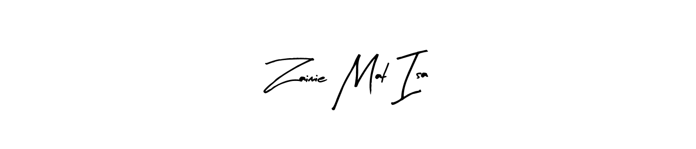 Make a beautiful signature design for name Zaimie Mat Isa. With this signature (Arty Signature) style, you can create a handwritten signature for free. Zaimie Mat Isa signature style 8 images and pictures png