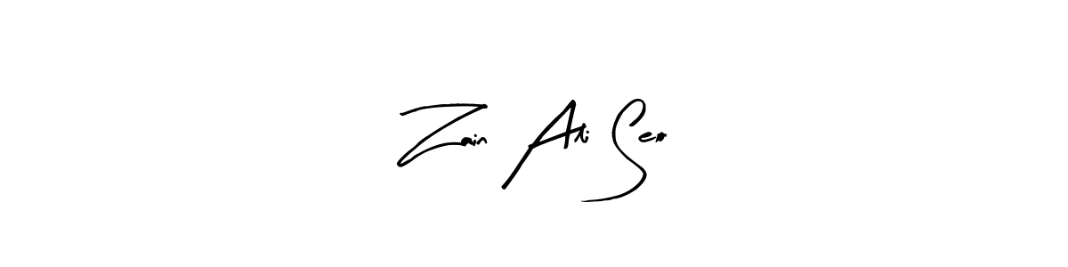 Similarly Arty Signature is the best handwritten signature design. Signature creator online .You can use it as an online autograph creator for name Zain Ali Seo. Zain Ali Seo signature style 8 images and pictures png